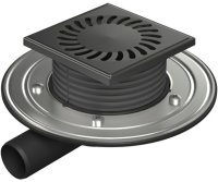 Душевой трап Paini 381AC с решеткой Черный матовый Душевой трап Paini 381AC с решеткой Черный матовый