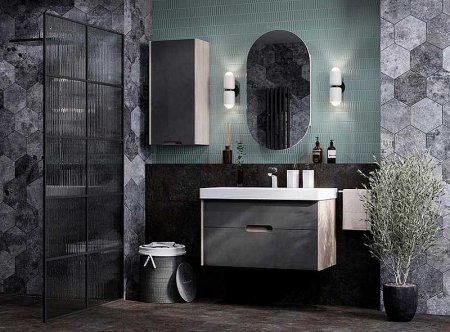 Подвесной шкаф Aquaton Оливия 35 L 1A254703OLUGL Грей Дуб ойстер 