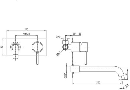 Смеситель для раковины Paini Cox 78CR208P Хром 