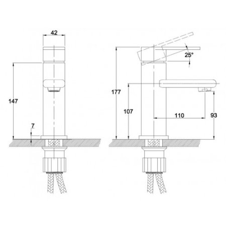 Смеситель для раковины Kaiser Arena 33011 Хром 