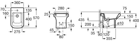 Биде Roca Dama-N 357784000 без крышки 