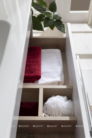 Тумба с раковиной Aquanet Августа (Flat) 100 белый 