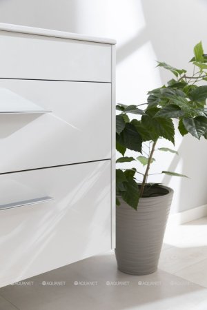 Тумба с раковиной Aquanet Августа (Flat) 100 белый 