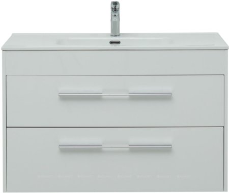 Тумба с раковиной Aquanet Августа (Flat) 100 белый 