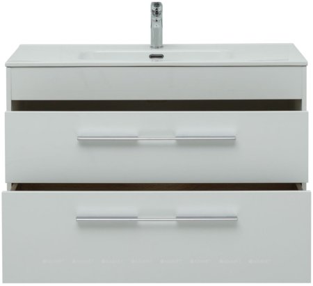 Тумба с раковиной Aquanet Августа (Flat) 100 белый 