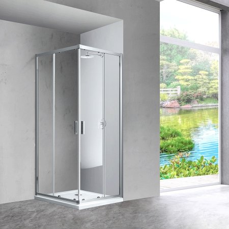 Душевой уголок Vincea Scala 90х90 VSS-2SC900CL профиль Хром стекло прозрачное 