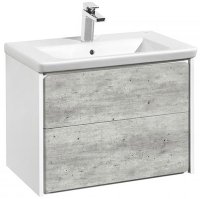 Тумба под раковину Roca Ronda 80 ZRU9303004 подвесная Бетон Белый матовый