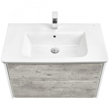 Тумба под раковину Roca Ronda 80 ZRU9303004 подвесная Бетон Белый матовый 