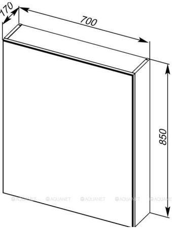 Зеркало-шкаф Aquanet Мадейра 70 дуб кантри 