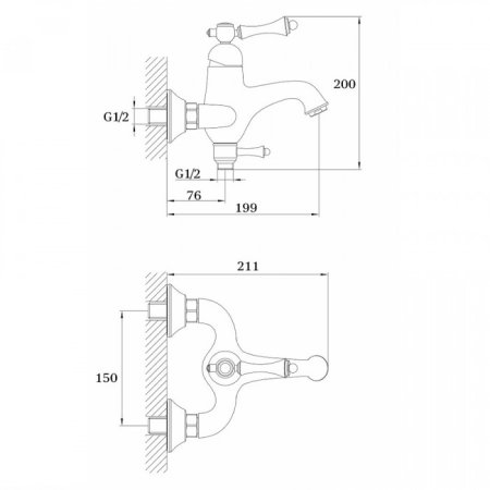 Набор для ванны 3 в 1 GANZER SUSANNE GZ77037 CHROME 