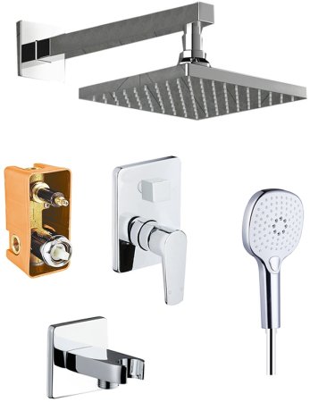 Душевая система Azario Treya AZ-15680721 Хром 