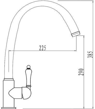 Смеситель для кухни Kaiser Vincent 31333-9 Черный матовый 