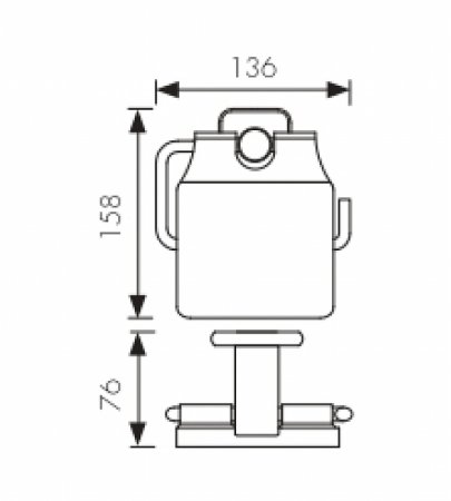 Держатель туалетной бумаги Kaiser KH-1700 с крышкой Хром 