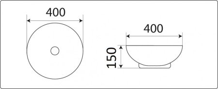 Раковина CeramaLux J2072 накладная 
