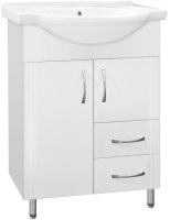 Тумба под раковину Style Line Эко Стандарт 10 2 Байкал 60 Белый глянец