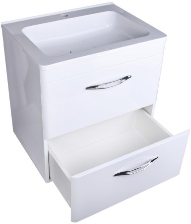 Тумба под раковину Style Line Каре 80 СС-00002270 Люкс Plus подвесная Белый 
