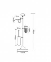 Стойка напольная Faop А901-4 , 3-х функциональная, бронза 