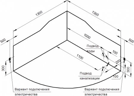 Акриловая ванна Radomir Сорренто 3 130x130, с подголовниками 