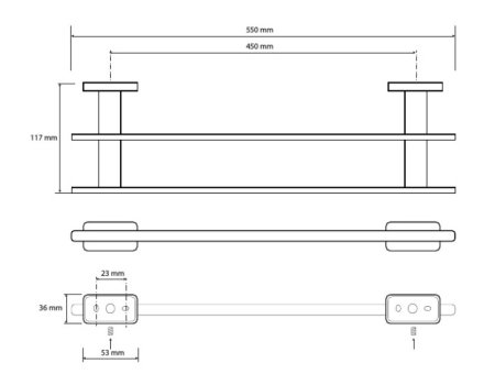 Полотенцедержатель Bemeta Niki 153104052 двойной, хром 