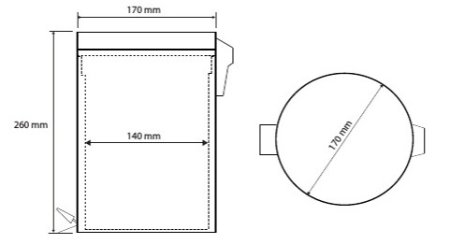 Мусорное ведро Bemeta Retro 104315023 бронза 