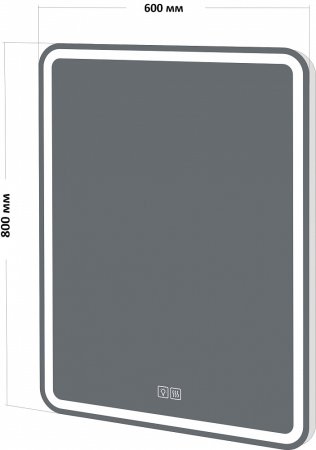 Зеркало BelBagno SPC-MAR-600-800-LED-TCH-WARM с подогревом 