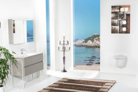 Зеркальный шкаф Boheme Armadi Art Vallessi 100 546-C с подсветкой Кашемир матовый 