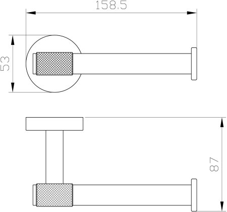 Держатель для туалетной бумаги без крышки WONZON & WOGHAND, Черный/Золото (WW-9216) 