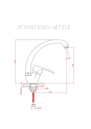 Смеситель для кухни HAIBA CRON CN4165-2 
