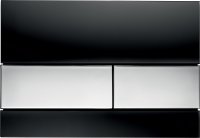 Кнопка смыва TECE Square 9240807 черное стекло, кнопка хром