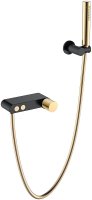 Смеситель для душа Boheme Stick 123-BG.2 Черный матовый Золото