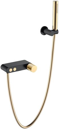 Смеситель для душа Boheme Stick 123-BG.2 Черный матовый Золото 