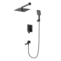 Душевая система встраиваемая WONZON & WOGHAND, Черный матовый (WW-88087068-MB)