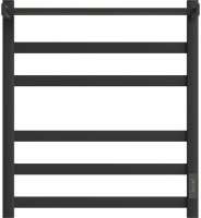 Полотенцесушитель электрический Point Меркурий PN83856PB П5 500x600 с полкой, диммер справа, черный