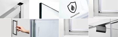 Душевой уголок WasserKRAFT Berkel 48P29 80x100 