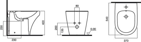 Биде AM.PM Inspire C503111WH без крышки 