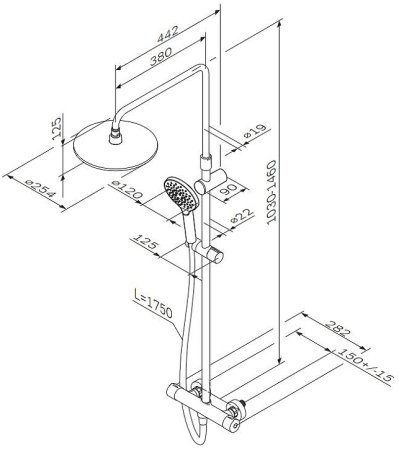Душевая система AM.PM Like F0780464 Хром 