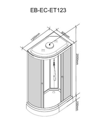 Душевая кабина Parly Tomorrow ET123 R 