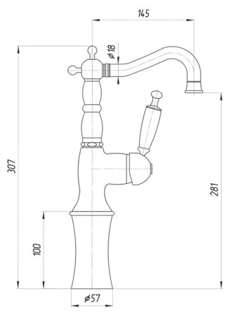 Смеситель Migliore Oxford ML.OXF-6317 CsCr для раковины 
