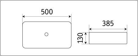 Раковина CeramaLux 9391 накладная 