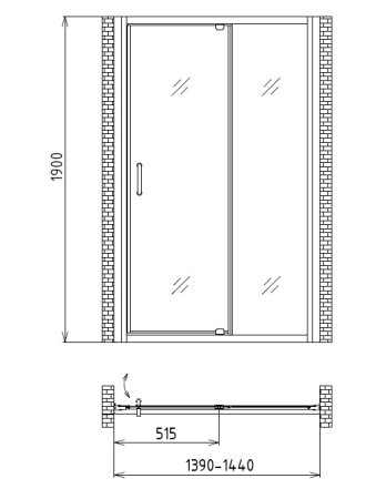 Душевая дверь Gemy Sunny Bay S28191E 