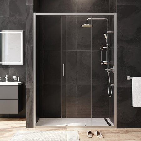 Душевая дверь AM.PM Gem 140 W90G-140-1-195MT профиль Хром матовый стекло прозрачное 