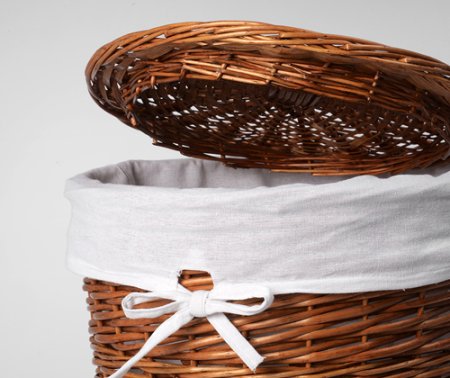 Корзина для белья WasserKRAFT Leine WB-350-L светло-коричневая, большая 