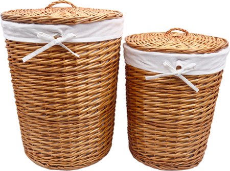 Корзина для белья WasserKRAFT Leine WB-350-L светло-коричневая, большая 