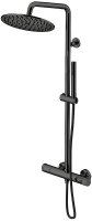 Душевая система Gattoni Circle Two KIT/TS60NO с термостатом Черная матовая Душевая система Gattoni Circle Two KIT/TS60NO с термостатом Черная матовая