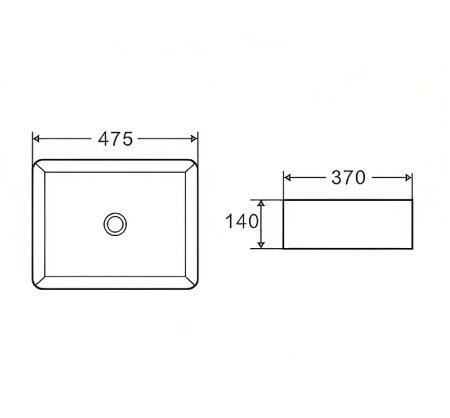 Раковина-чаша D&K Berlin 48 DT1430216 Белая 