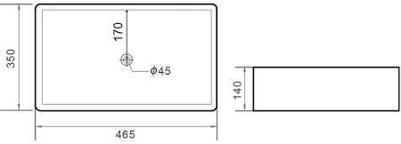 Раковина-чаша Orange 46 B02-460MB Черная матовая 