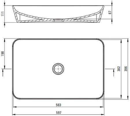 Раковина-чаша Deante Tess 60 CDS_DU6S Антрацит 