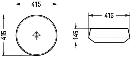 Раковина-чаша Comforty 41.5 J2110 00-00012221 Черная Белая 
