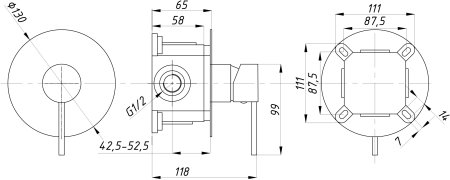 Душевая система ПСМ-Профсан с тропическим душем встраиваемая тип См-ДшОРЗШт (PSM-ST-01) 