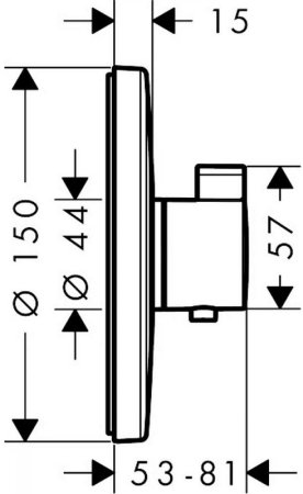 Смеситель для душа Hansgrohe Ecostat S 15755000 с термостатом Хром 